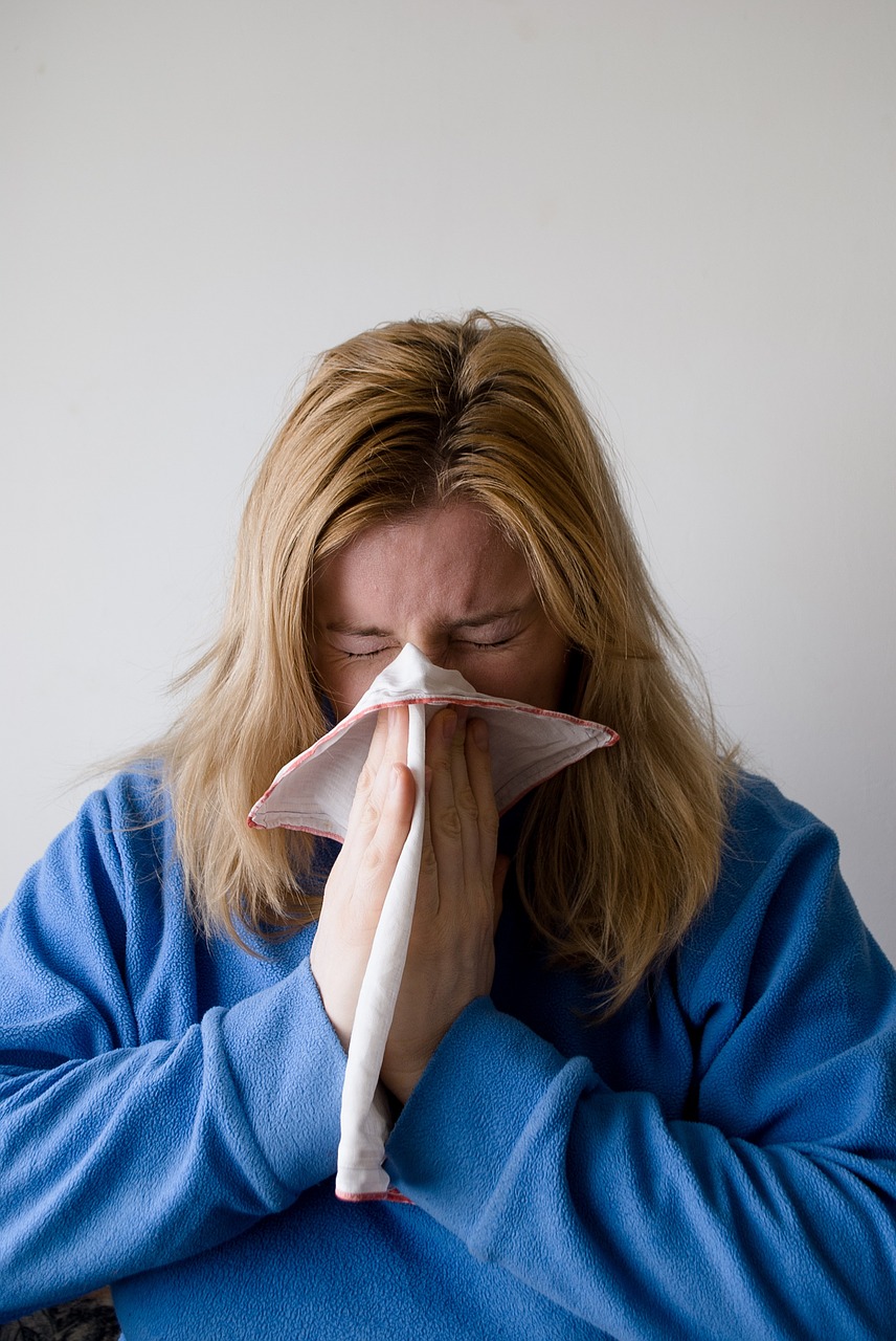 woman with allergies