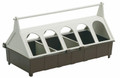 Pigeon feeder with grid separation