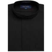Black Mandarin Tuxedo Shirt Fly Front - Boy's Small