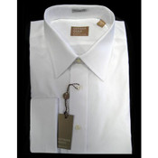 Modified Spread 80s 2 PLY Pinpoint White Tux Shirt by Gitman Brothers - 15" Neck