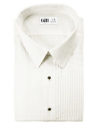 Laydown Ivory Enzo Tuxedo Shirt by Cardi
