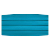 Satin Carribian Blue Cummerbund