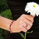 Stretch Ring shown in Sterling Silver Siam (Red). Shown with Basic Bracelet in Sterling Silver Siam (Red).