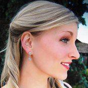 Clear Crystal Post Earrings