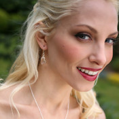 Clear Devoted Heart Earrings in Sterling Silver