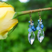 Navette Cluster Earrings in 18K Gold Vermeil Ocean.