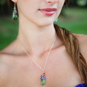 Tropicana Cluster Necklace shown with the Tropicana Cluster Earrings