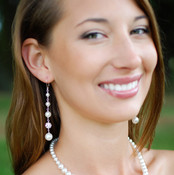 Marilyn Dangle Earrings in Sterling Silver shown with the Petite Marilyn Necklace
