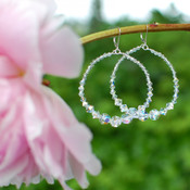 Clear Infinity Hoop Earrings