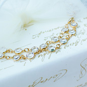 Channel Set Bracelet shown in Gold Crystal (Clear)