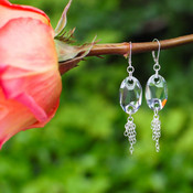 Roxie Earrings shown in Sterling Silver Crystal (Clear)
