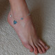 "Something Blue" Anklet shown in Sterling Silver