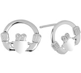 925 Sterling Silver Bold Claddaagh Earring