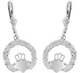 925 Sterling Silver Claddagh Earring