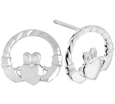 925 Sterling Silver Classic Claddagh Earring