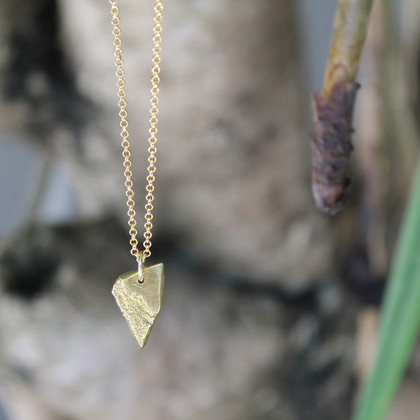 gold raw edged pendant necklace on 32" chain gold raw edged pendant necklace on 32" chain