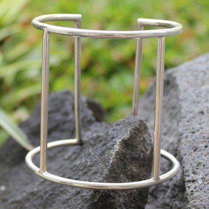 minimalist silver statement cuff minimalist silver statement cuff