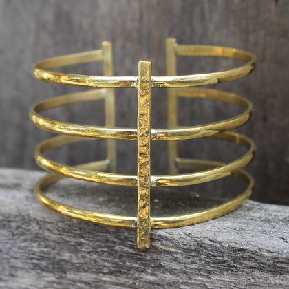 Modern brass statement cuff Modern brass statement cuff