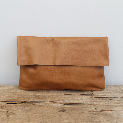 caramel coloured brown fold over clutch with zipper caramel coloured brown fold over clutch with zipper