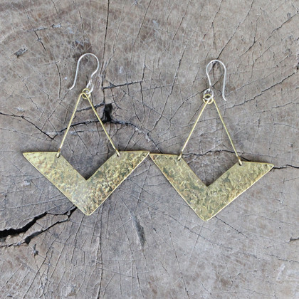 Handmade, unique brass earrings Handmade, unique brass earrings