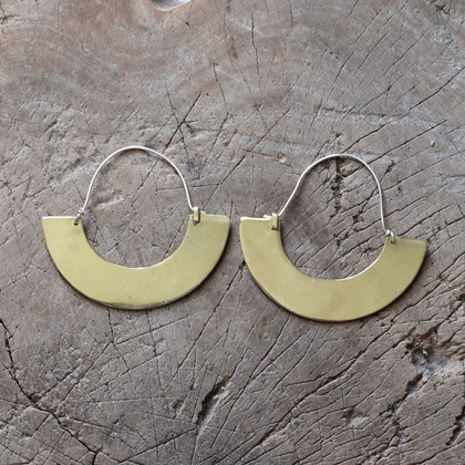 Statement brass hoop earrings Statement brass hoop earrings