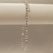 Crystal Anklet in Sterling Silver Crystal (Clear AB)