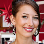 Black Tie Cluster Earrings
