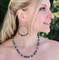 Classic Necklace in Sterling Silver Blue Moon shown with the Infinity Earrings in Montana.