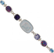 Wisteria Drusy & Swarovski Crystal Bracelet