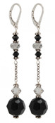 Deco Earrings in Jet (Black)