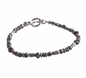 Blue Pearl Chain Bracelet