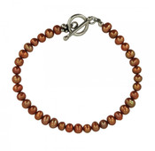 Bronze Pearl Bracelet