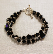 Black Eclectic Double Bracelet