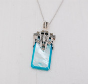 Blue Mother-of-Pearl Necklace