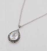 CZ Teardrop Necklace