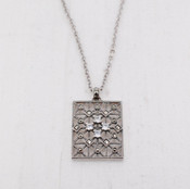 Cubic Zircona & Marcasite Pendant Necklace