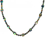 Small Cube Necklace in Crystal Vitrail Medium