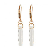 Column Leverback Earrings in 18k Gold Vermeil