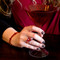 Cluster Ring in 18K Gold Vermeil Siam shown with the Basic Bracelet in 18k Gold Vermeil Siam.