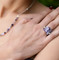 Cluster Ring in Sterling Silver Orchid