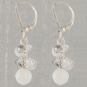 Crushed Ice Crystal Cluster Earrings