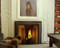 Transitional Marble Mantel Bolection surround in a modern room. For design inspiration