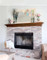 Brick Pocket style Mantel Shelf.  Fits just over the top of a brick or stone ledge, nesting nicely, capping your facing!