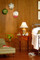 Beaded paneling used above and below a chair rail for a distinctive look
