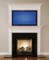 Add an over-mantel (a second mantel) to your fireplace to frame a flat panel television