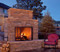 You supply the stone facade, and select either the frame, or the frame with firebox and pipe.  A great DIY outdoor fireplace