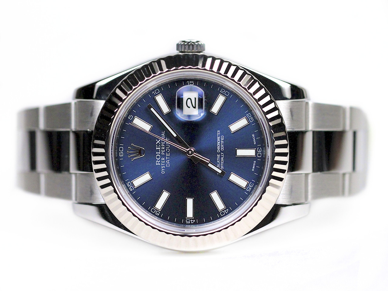 Rolex Watch - Datejust II Blue Dial Steel and Gold 116334 from Legend of Time Chicago Watch Center