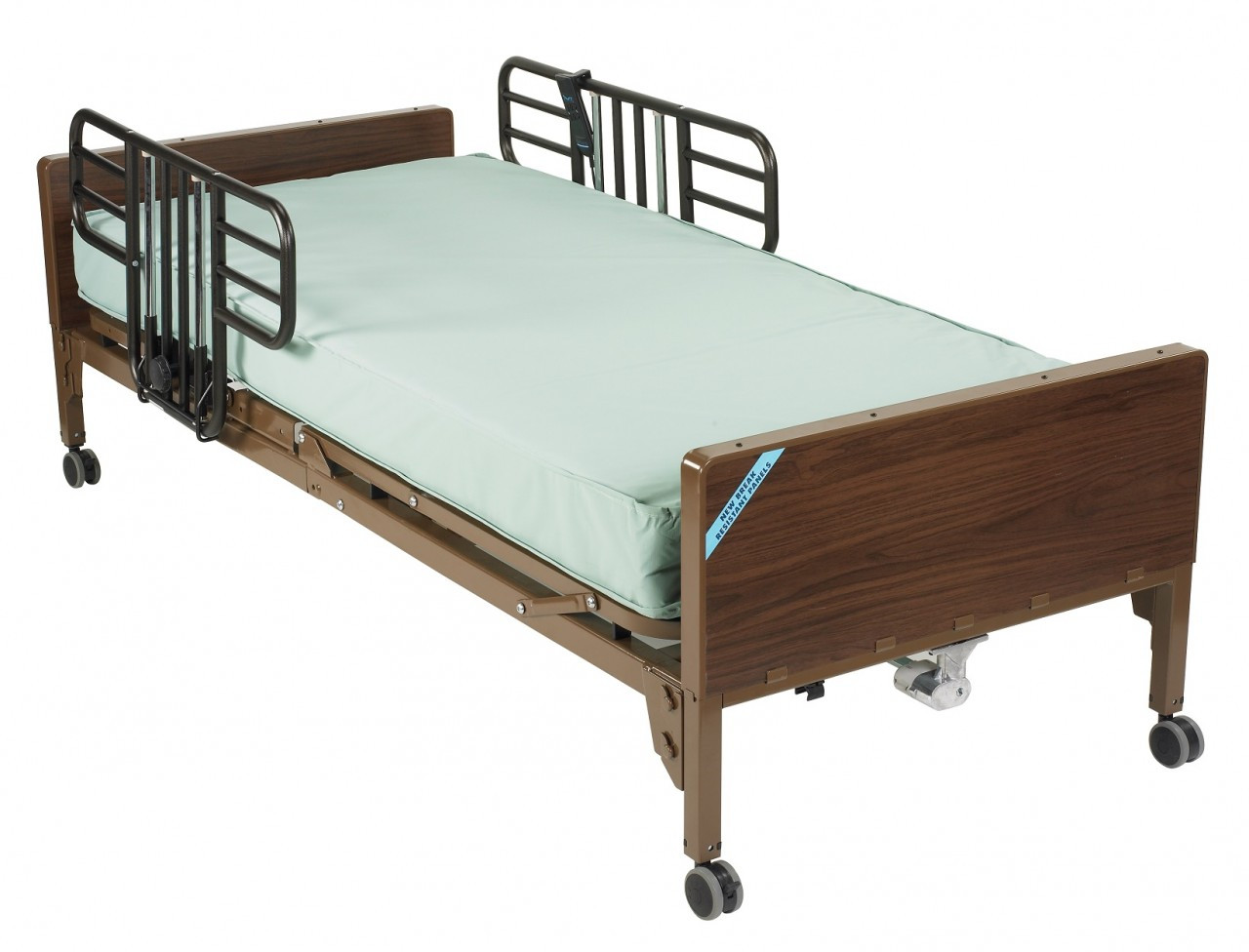 Drive Full Electric Bed w/ Half Rails and Innerspring Mattress Package