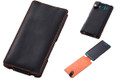 P-02E Black Leather Flip Case