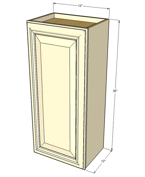 small single door tuscany white maple wall cabinet - 12 inch wide small single door tuscany white maple wall cabinet - 12 inch wide